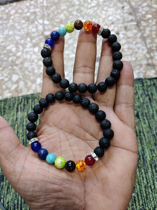 Seven chakra healing bracelet uploaded by Gemstone_Art on 11/6/2021