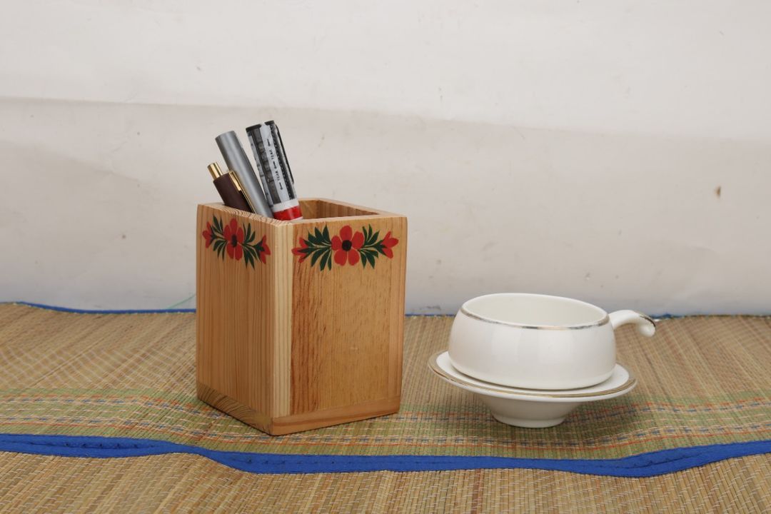 Hand painted pen stand uploaded by Eco And Eco handicraft world on 11/6/2021