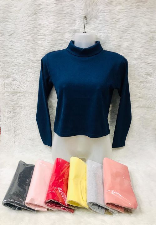 High neck crop 3/4 sleeve uploaded by NS FASHION on 11/6/2021