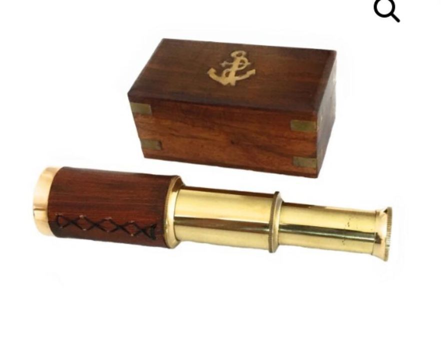 Brass Telescope with Wooden Box uploaded by business on 11/7/2021