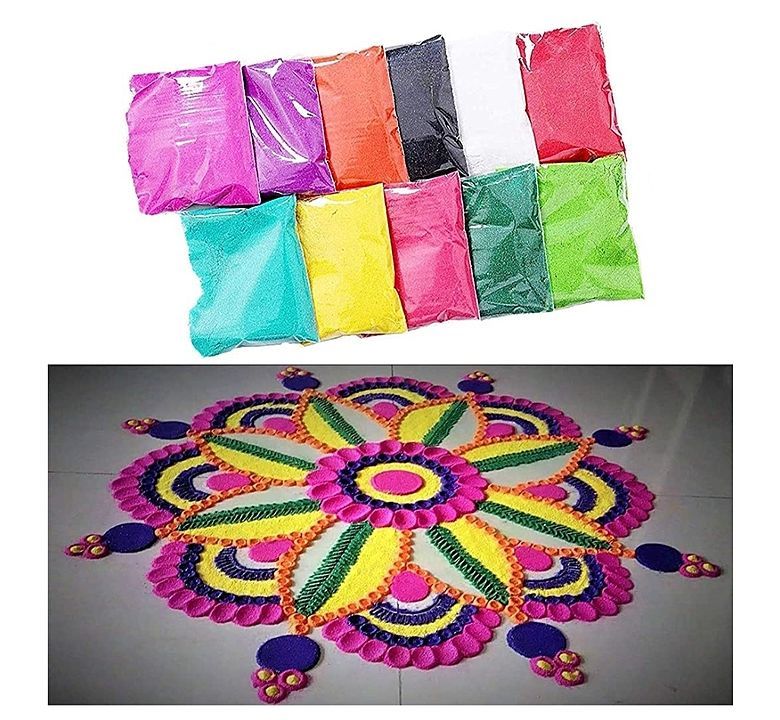 10 pouch small rangoli colors  uploaded by Wholesale Bazaar  on 9/19/2020
