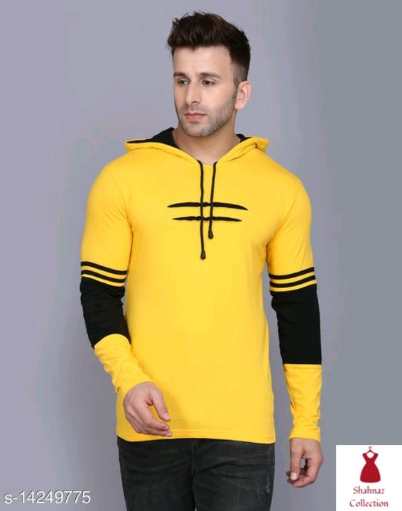SIDKRT Solid Men Hooded Neck Tshirt
 uploaded by Shahnaz collection on 11/7/2021