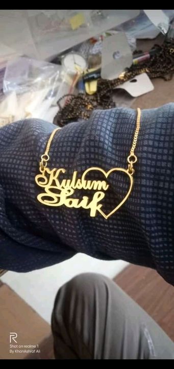 Post image Pure gold plated name customized pendent price:-499/- free shipping all over india