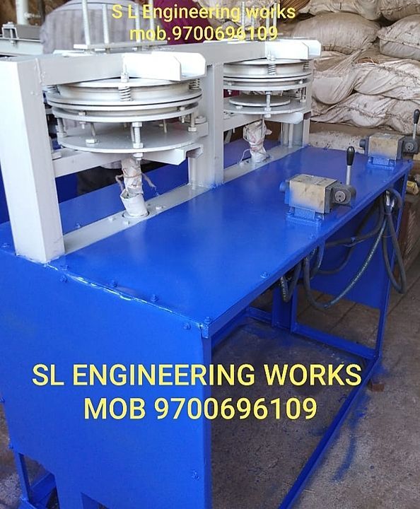 Paper plate Double die machine with two saw blade dies with 2Hp motor Hand liver operation  uploaded by S L Engineering works  on 9/19/2020