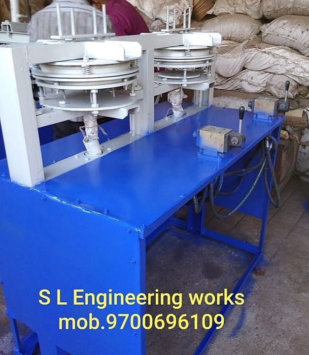 Paper plate Double die machine with two saw blade dies with 2Hp motor Hand liver operation  uploaded by S L Engineering works  on 9/19/2020