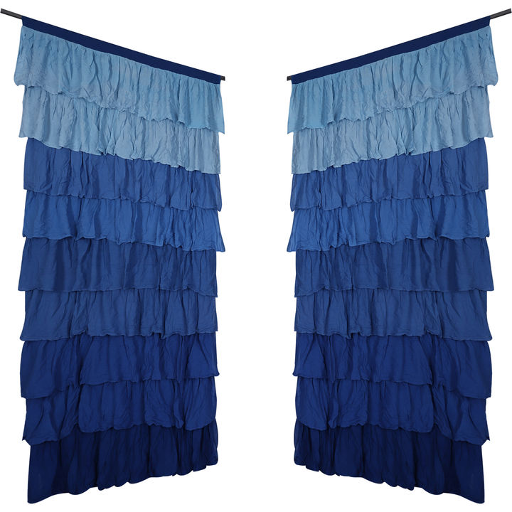 Blue ombre ruffle curtain uploaded by Winxx lifestyle on 11/8/2021