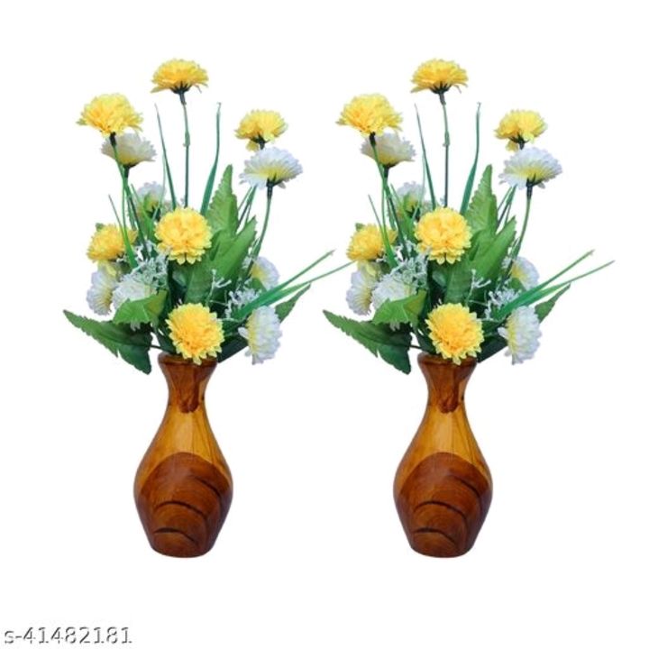 Post image Beautiful flowers bouquet with wooden vase 😍