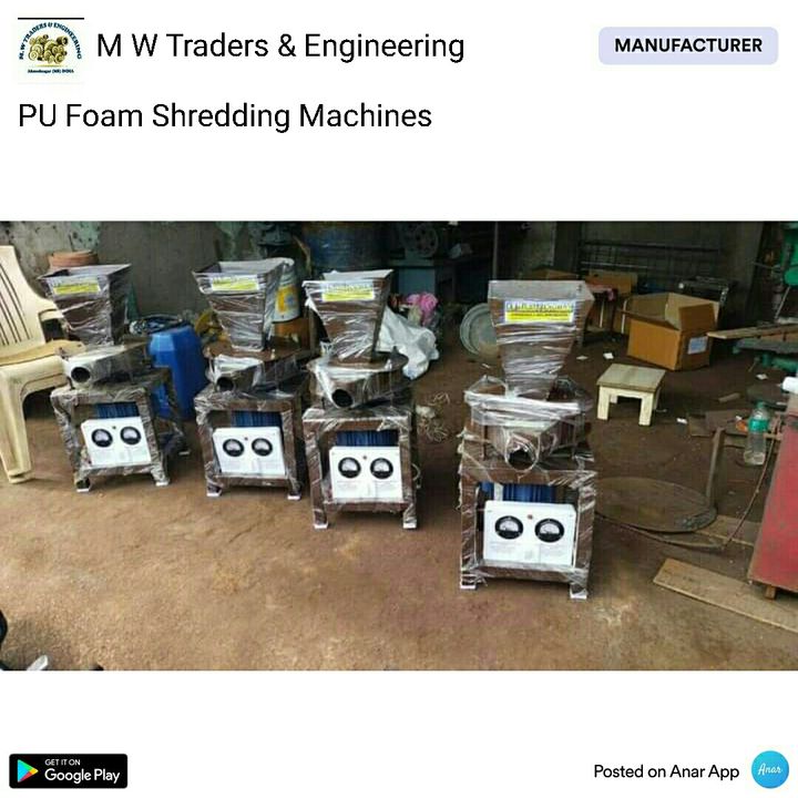 P.U.Foam Shredder uploaded by M.W.Traders & Engineering on 11/8/2021