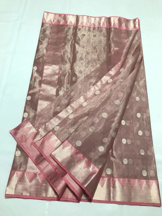 Chanderi tishu saree uploaded by business on 11/8/2021