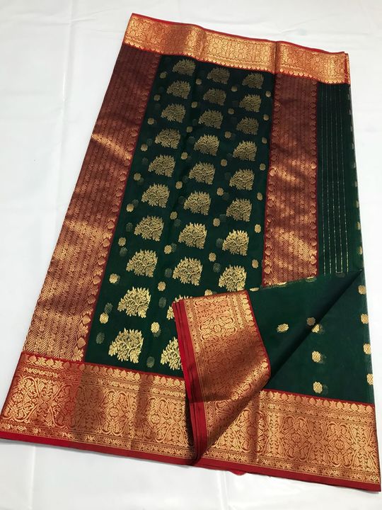 Chanderi katan silk adda saree uploaded by Palaks handloom Chanderi saree on 11/8/2021
