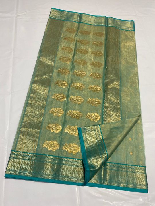 Chanderi tishu saree uploaded by business on 11/8/2021