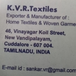 Business logo of Kvr textiles