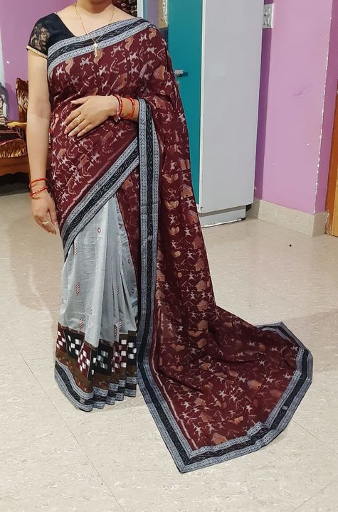 Patchwork cotton saree uploaded by Sunanda Sarees on 11/8/2021