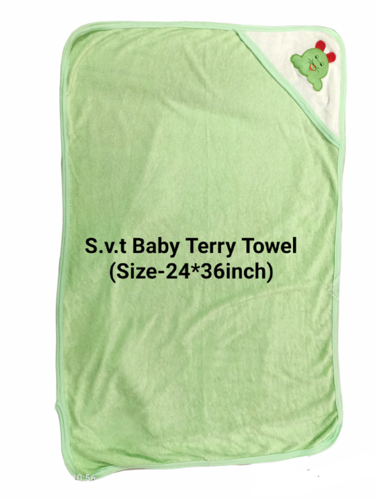 Baby hood terry towel uploaded by Shri vardhman traders on 11/8/2021