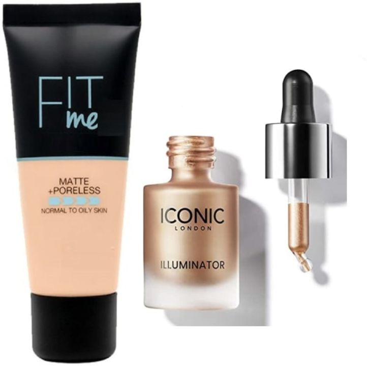 Fit me tube foundation & iconic illuminater highlighter  uploaded by My business on 11/9/2021