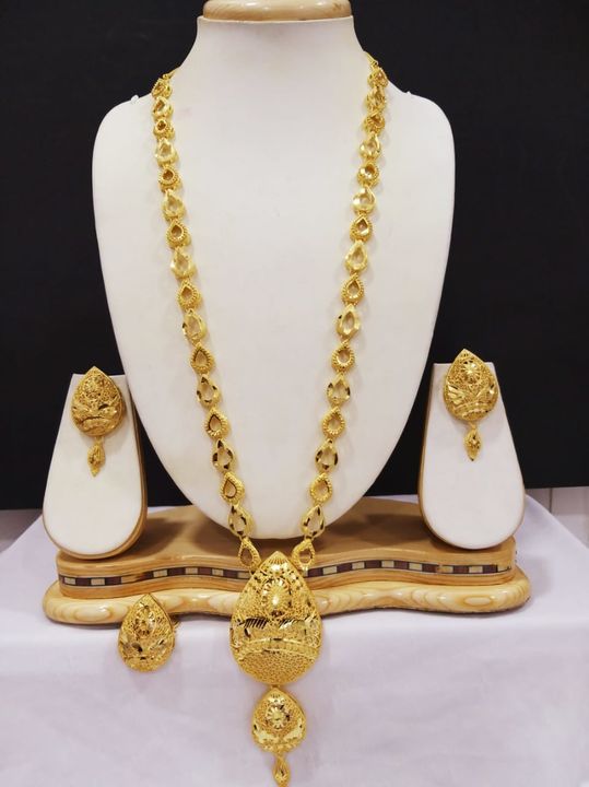 Post image 5 gram gold long jewellery nacklace set