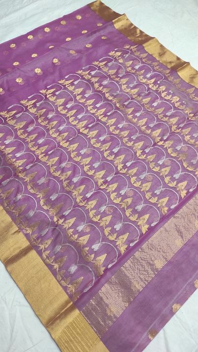 Available new kataan silk chanderi handloom saree uploaded by business on 11/9/2021