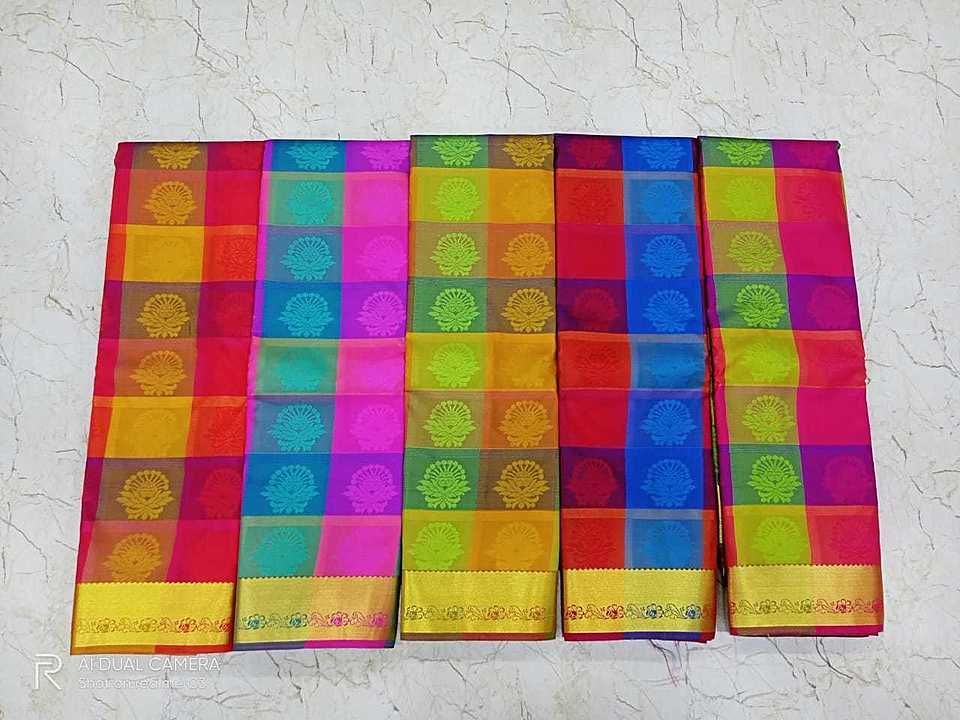 Multi color checked saree uploaded by Ananth Textiles  on 9/20/2020