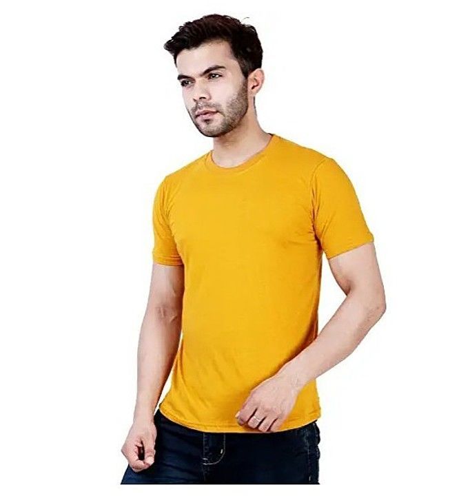 Holy Wings Mustard Yellow Men's Round Neck Cotton T-shirt uploaded by business on 9/20/2020