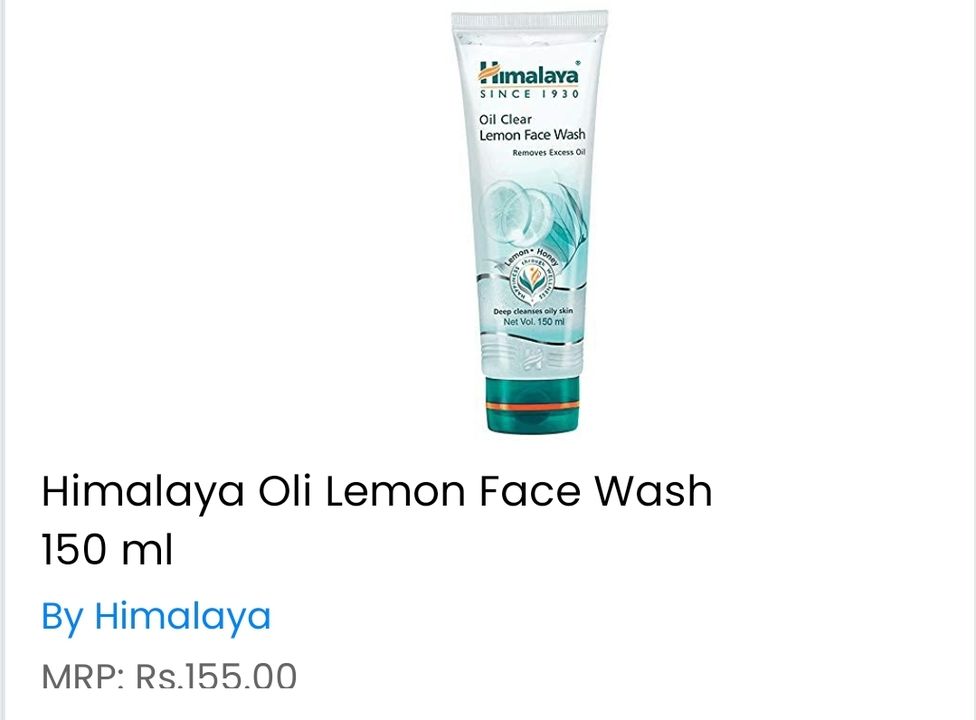 Himalya oil lemon face wash uploaded by business on 11/9/2021