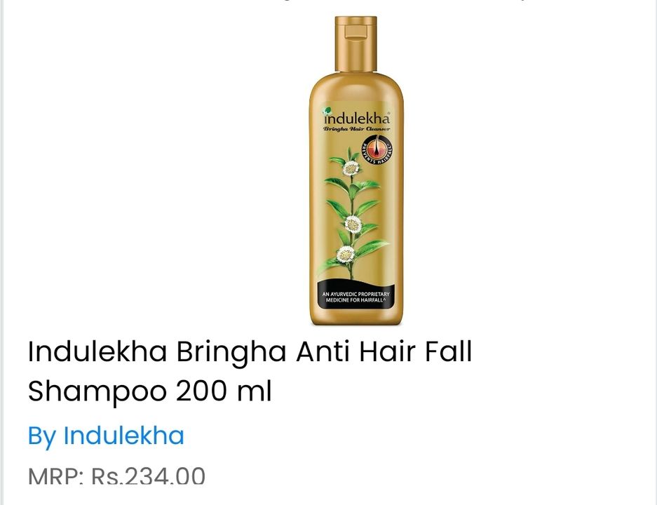 Indulekha hairfall shampoo uploaded by business on 11/9/2021