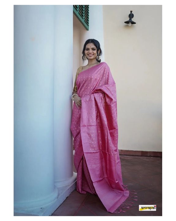 Semi linen silk saree uploaded by business on 11/9/2021