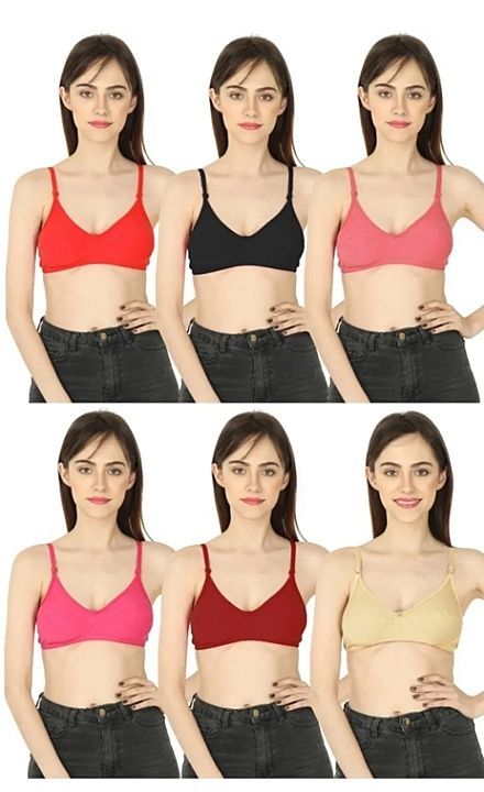 Non padded bra six color set of six uploaded by business on 9/20/2020