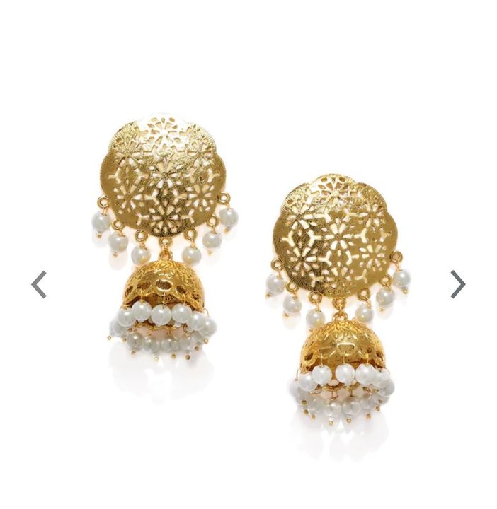 Gold-Toned Dome-Shaped Jhumkas uploaded by business on 11/9/2021