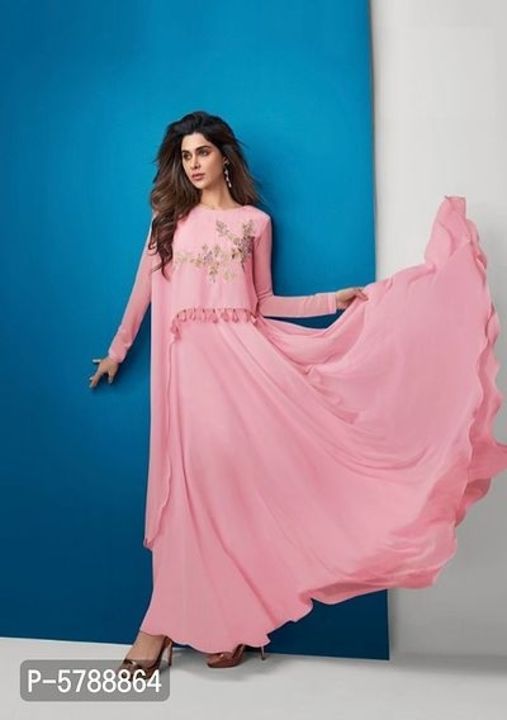 Elegant Georgette designer gown for women uploaded by My collection on 11/10/2021