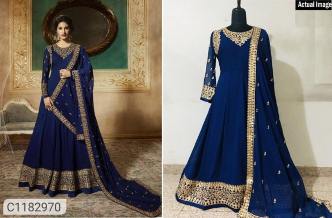 Rangat Trendy Embroidered Georgette Anarkali Navratri Suits uploaded by Online Shopping in India on 11/10/2021