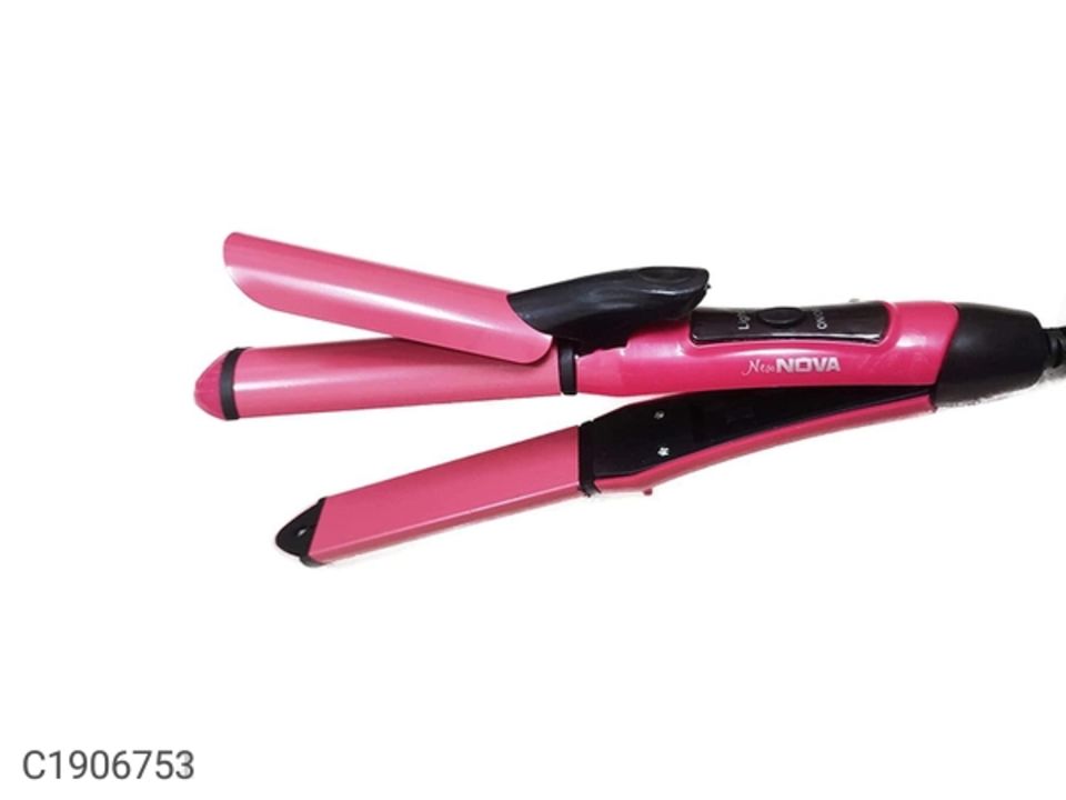 2 IN 1 HAIR BEAUTY SET NHC-2009,CURL & STRAIGHT- (PINK COLOR) uploaded by Online Shopping in India on 11/10/2021