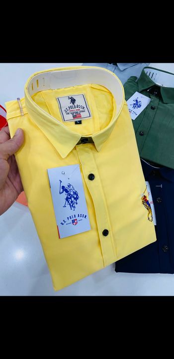 US POLO Men's slim fit, full sleeves, double twill imported lygra shirt uploaded by JBP Creations on 11/10/2021
