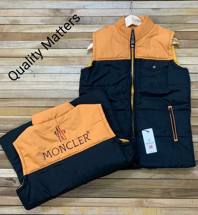 MONCLEAR men's slim fit, cut sleeves, double imported lyering heavy rib jacket, front zipper  uploaded by JBP Creations on 11/10/2021