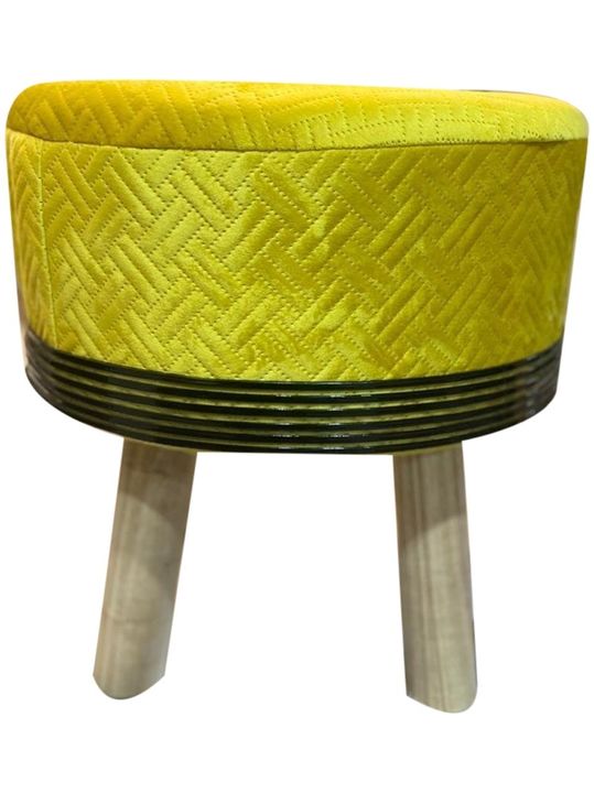 Wooden round leather stool uploaded by business on 11/10/2021