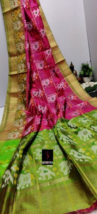 *SHRIDA*

Pure chaderi soft silk ikkat sarees


Allover nice ikkat design with nice golden border ni uploaded by business on 11/11/2021