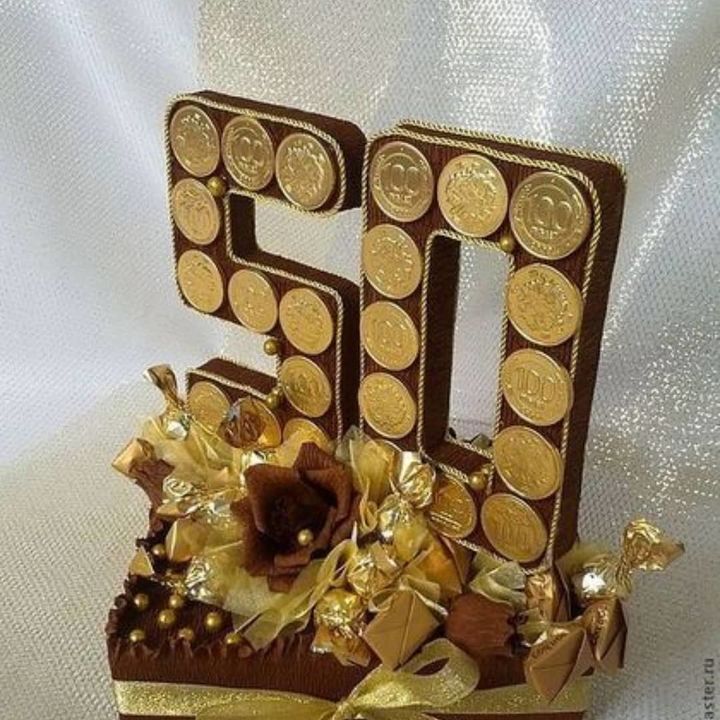 Golden jubilee special chocolate gifting bouquet uploaded by business on 11/11/2021