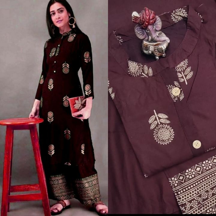 New kurti with plazzo uploaded by Wearhouse on 11/11/2021