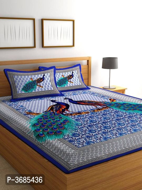 Peacocks design double bedsheets uploaded by business on 11/11/2021
