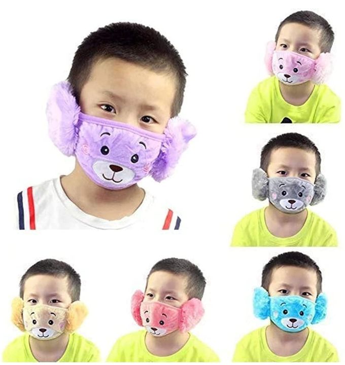 Mask For Kids Kids Girl's and Boys' Warm Winter Face Mask with Plush Ear Muffs Covers, Multicolor, C uploaded by Oggo enterprise on 11/11/2021