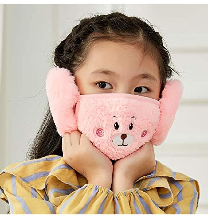 Mask For Kids Kids Girl's and Boys' Warm Winter Face Mask with Plush Ear Muffs Covers, Multicolor, C uploaded by Oggo enterprise on 11/11/2021