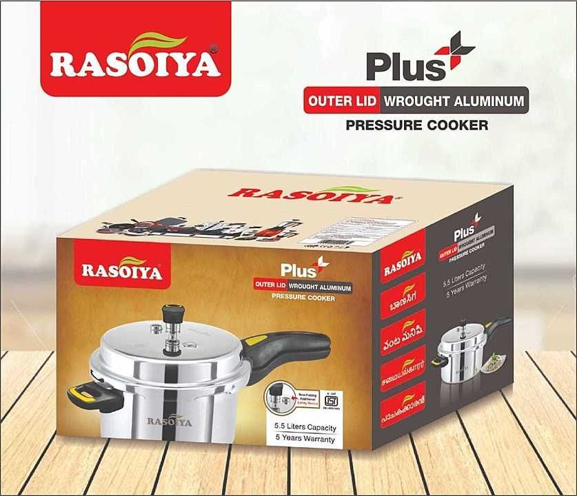 Rasoiya Plus 5.5 Litres Heavy Base Pressure Cooker. The weight of cooker is 2.050 KG without box uploaded by ARBUDA KITCHENWARE on 9/20/2020