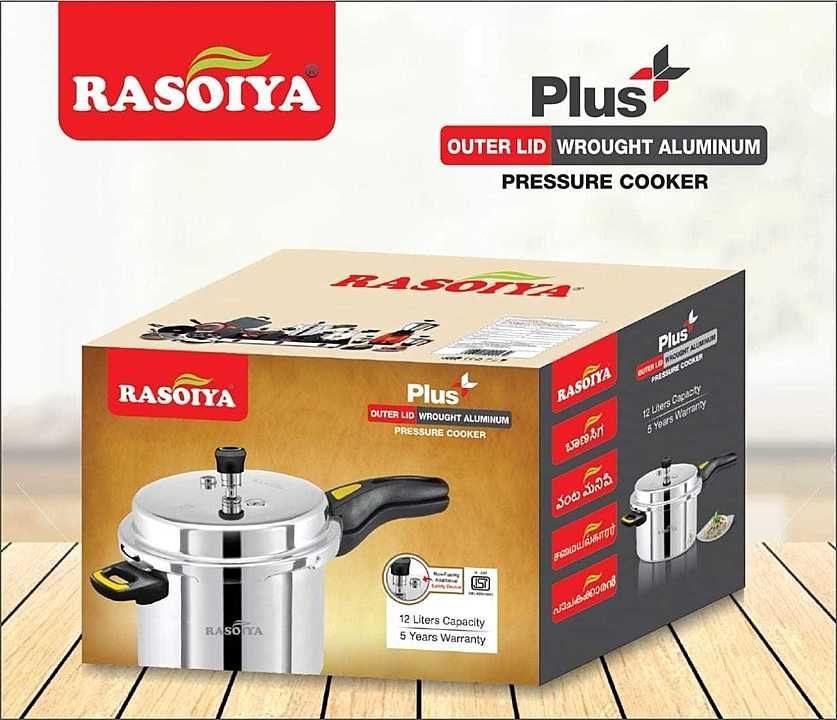 Rasoiya Plus 12 Litres Heavy Base Pressure Cooker. The weight of this cooker is 2.700 KG without box uploaded by ARBUDA KITCHENWARE on 9/20/2020