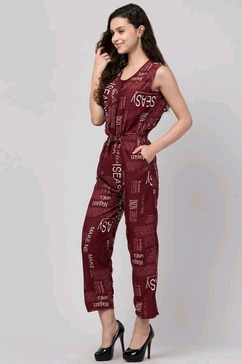 Newspaper print jumpsuit uploaded by Panache collection on 11/11/2021