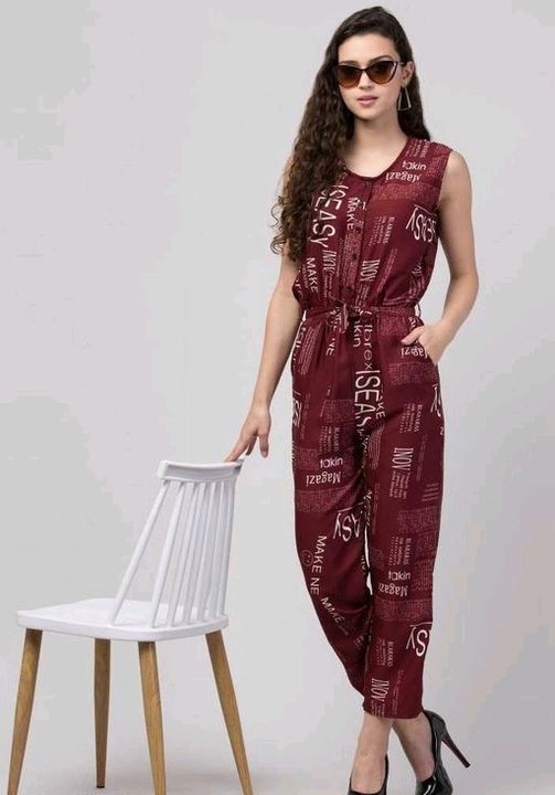 Newspaper print jumpsuit uploaded by Panache collection on 11/11/2021