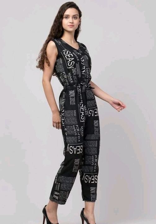 Newspaper print jumpsuit uploaded by business on 11/11/2021