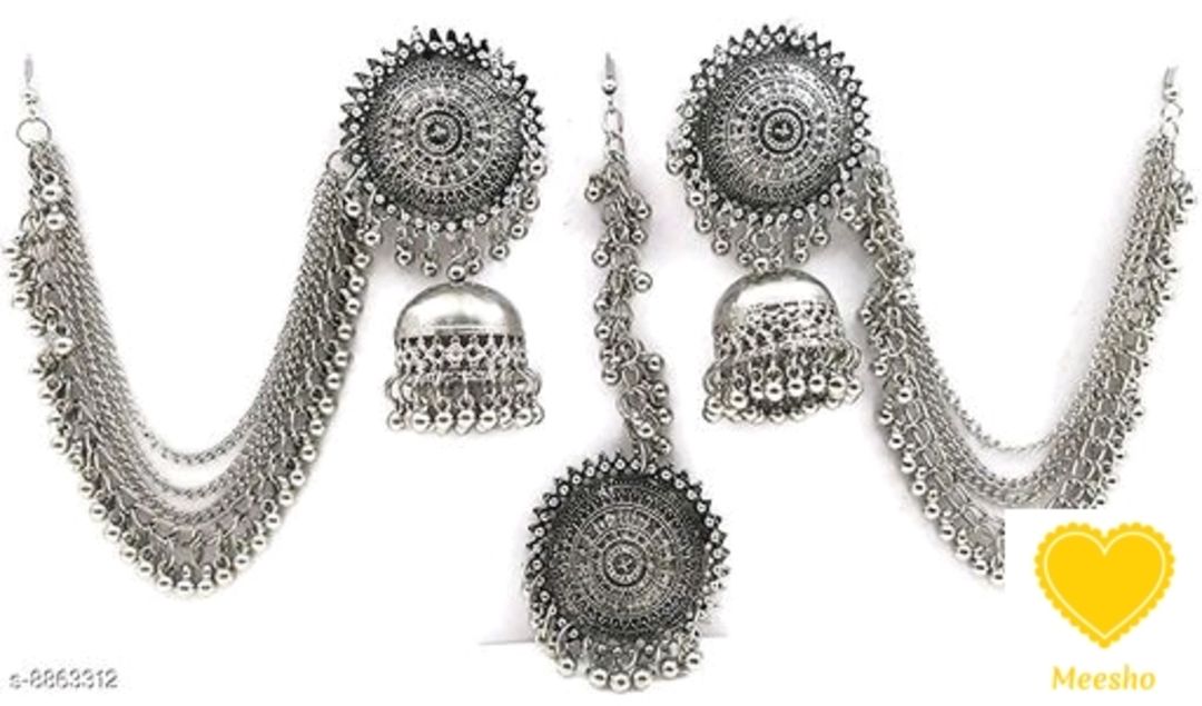 Post image Catalog Name:*Samridhi DC Elite Fancy Earrings*

Plating: Oxidised Silver
Easy Returns Available In Case Of Any Issue
*Proof of Safe Delivery! Click to know on Safety Standards of Delivery Partners- https://ltl.sh/y_nZrAV3