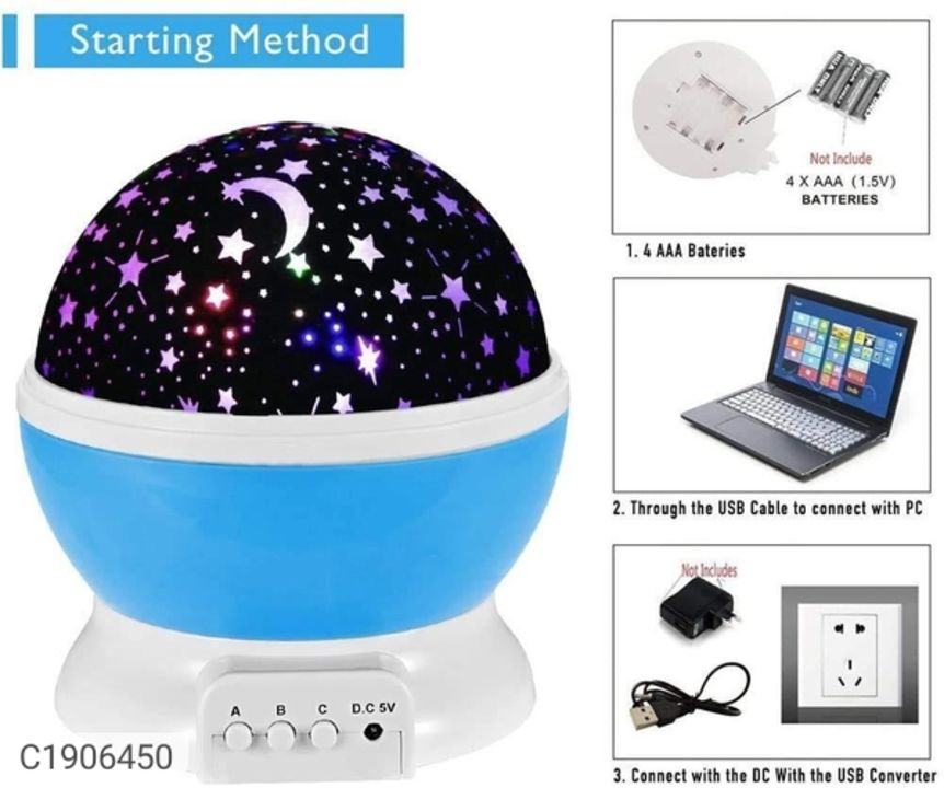 Star Master Projector LED Lamp with 360 Degree Revolution uploaded by Online Shopping in India on 11/12/2021