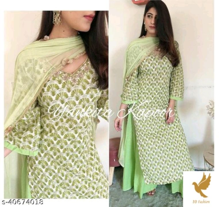 Plazzos Dupatta Sets uploaded by Barnali's Collection on 11/12/2021