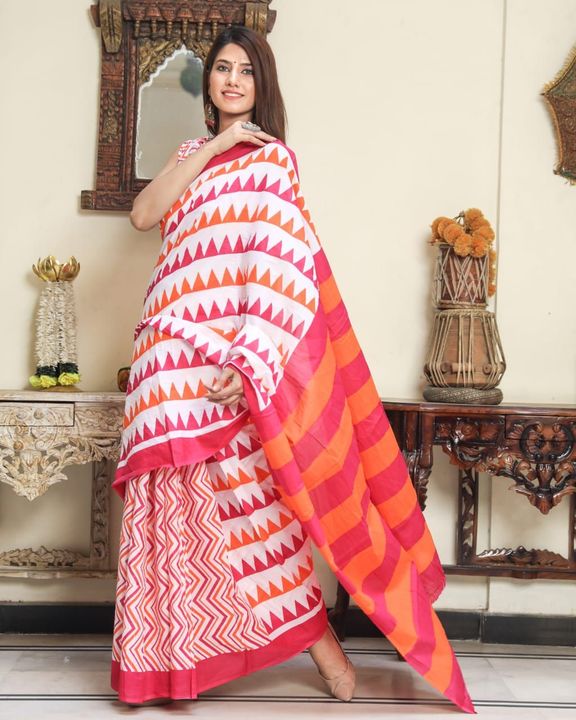Mul Mul cotton saree uploaded by Chanderi sarees&suit on 11/12/2021