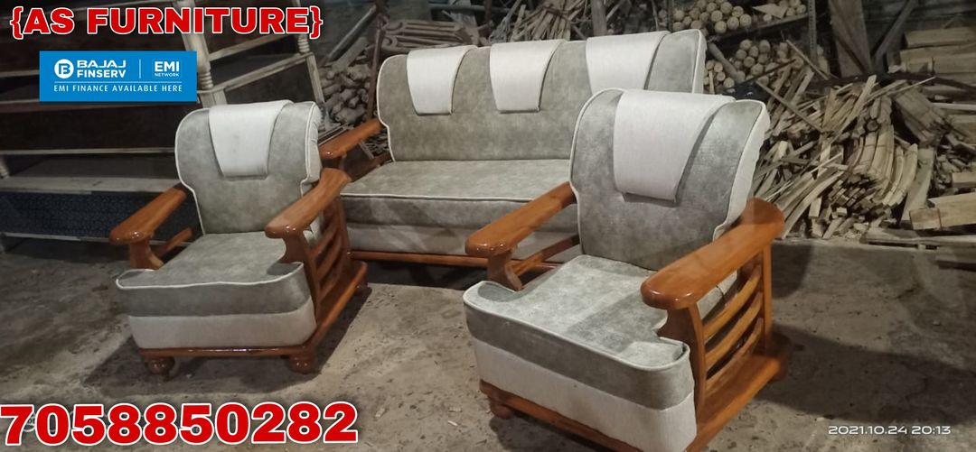 Wooden sofa set uploaded by business on 11/12/2021
